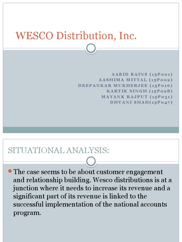 WESCO Distribution, Inc PDF Profit (Accounting) Sales
