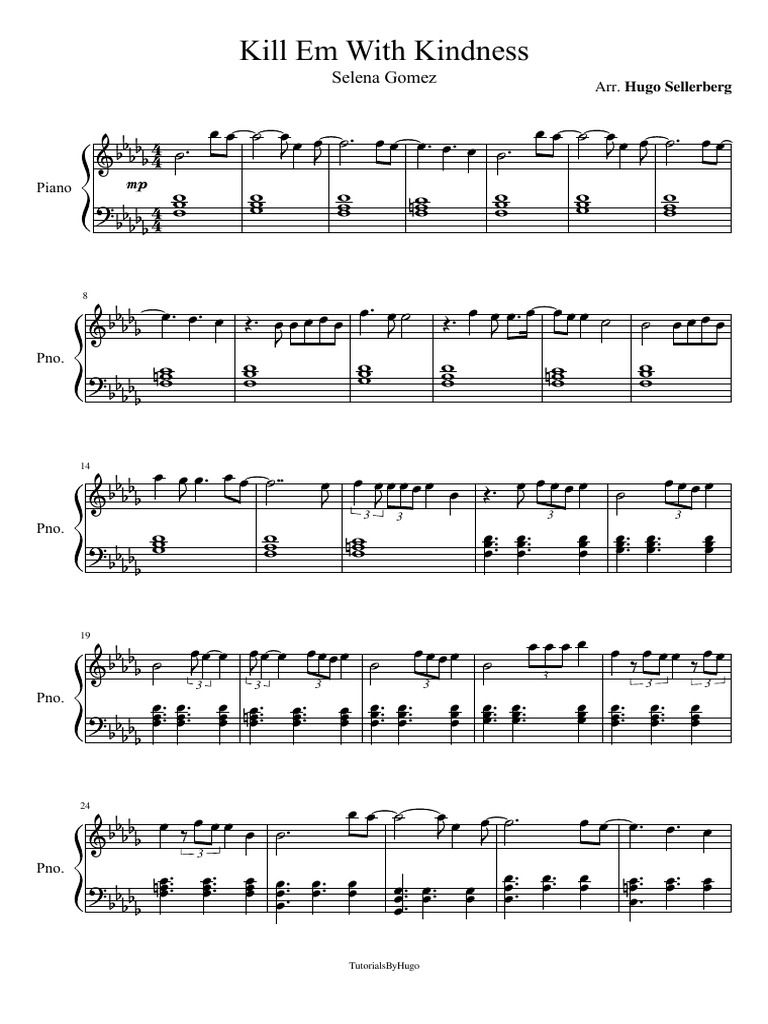 Kill Em With Kindness Piano
