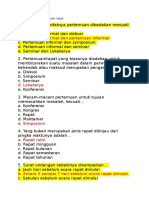 Soal Mengelola Pertemuan Rapat