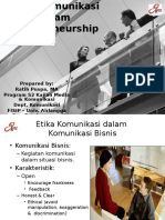 Etika Komunikasi Dalam Entrepreneurship