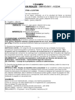 Derechos reales - examen sobre clasificación, definición y elementos