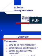 Back To Basics - Measuring What Matters