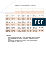 Jadual Kerja Berubah