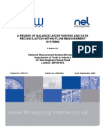 A Review of Balance Uncertainities and Data Reconciliation Within Flow Measurement Systems