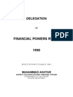 Delegation of Financial Powers Rules 1990