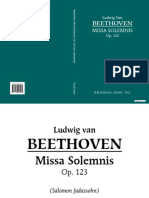 Beethoven Missa Solemnis Op 123 Vocal Score