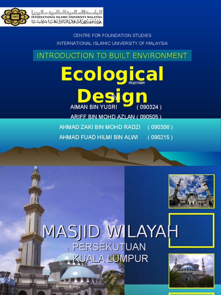 Overview of Masjid Wilayah Design | PDF | Mosque | Dome