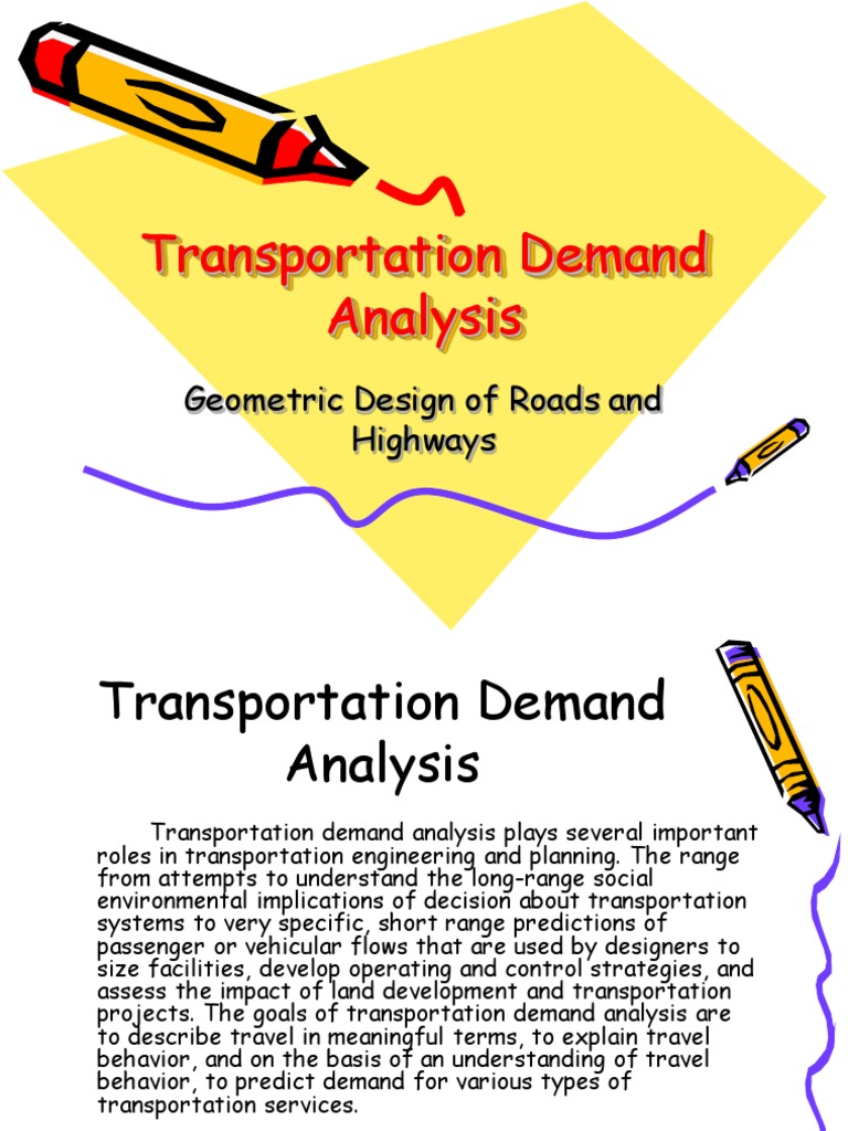 Transportation Demand Analysis Transport Traffic