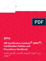 Hrci Certification Policies and Procedures Handbook