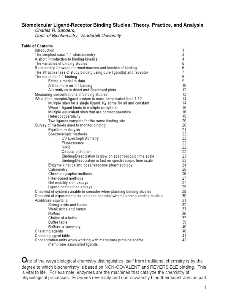 Biomolecular Binding Studies Overview | PDF | Ligand (Biochemistry ...