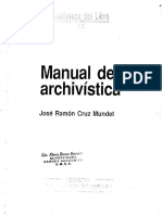 A Manual de Archivistica Cruz Mundet