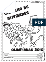 Caderno de Atividades Olimpíadas 2016 Faixa Etária 5 Anos