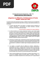 CIRCULAR 001-2016-CNO-FA Seguimos en Afiliación y Fortalezcamos El Frente Amplio