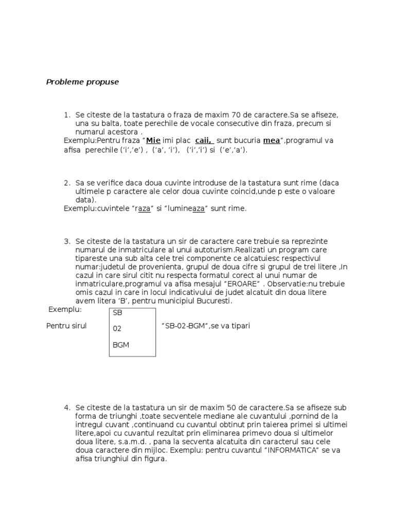Probleme Propuse C++ | PDF