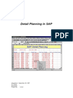 Instruction For Detailed Planning (Sap-Plan)