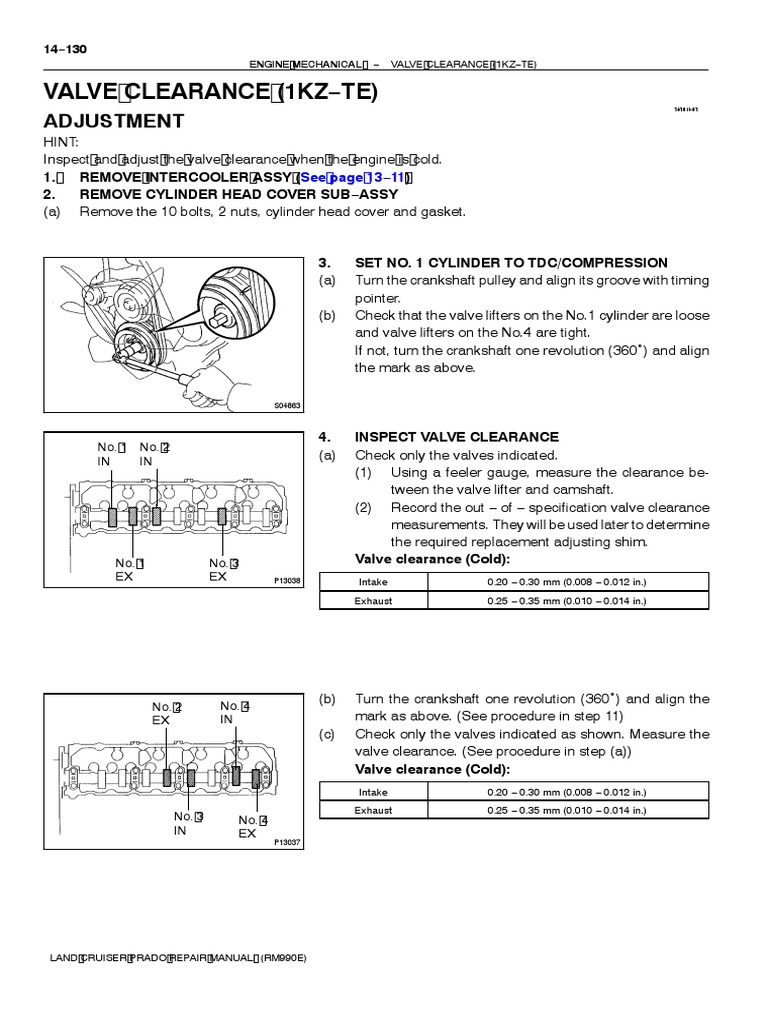 Toyota 1kz T | PDF | Internal Combustion Engine | Systems Engineering