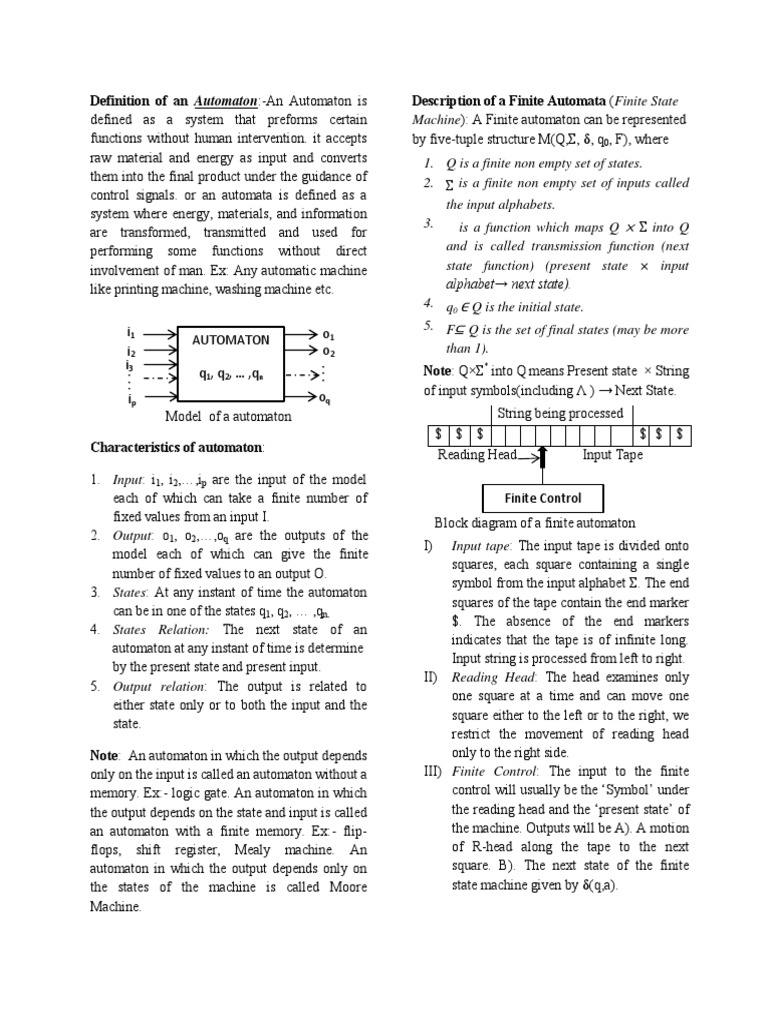 Understanding Automata and Finite State Machines | PDF | Automata ...