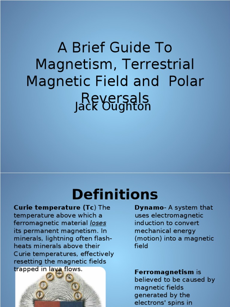 Jack Oughton Science Presentation A Brief Guide To