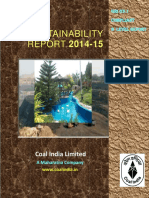 Sustainability Report 2014-15 of Coal India Limited 10082015