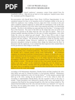 City of Wichita Falls' Inter-Office Memorandum, Pt. 1