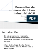 Promedios de Alumnosp Del Liceo Industrial a-16