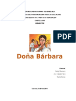 Analisis Doña Barbara