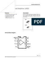 Single Operational Amplifier (JFET) : Features Description