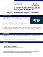 Bases Del Concurso de Artículos de Investigación Jurídica "Sociedad Jurídica"