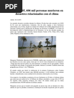 3. Muertos y Víctimas Del Cambio Climático Desde 1995