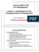 L1-Intro and Changing World of Management