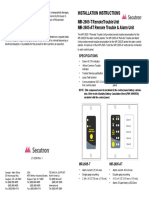 LT-2030 MR-2605-T at Installation Instructions