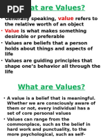 What Are Values?: Value