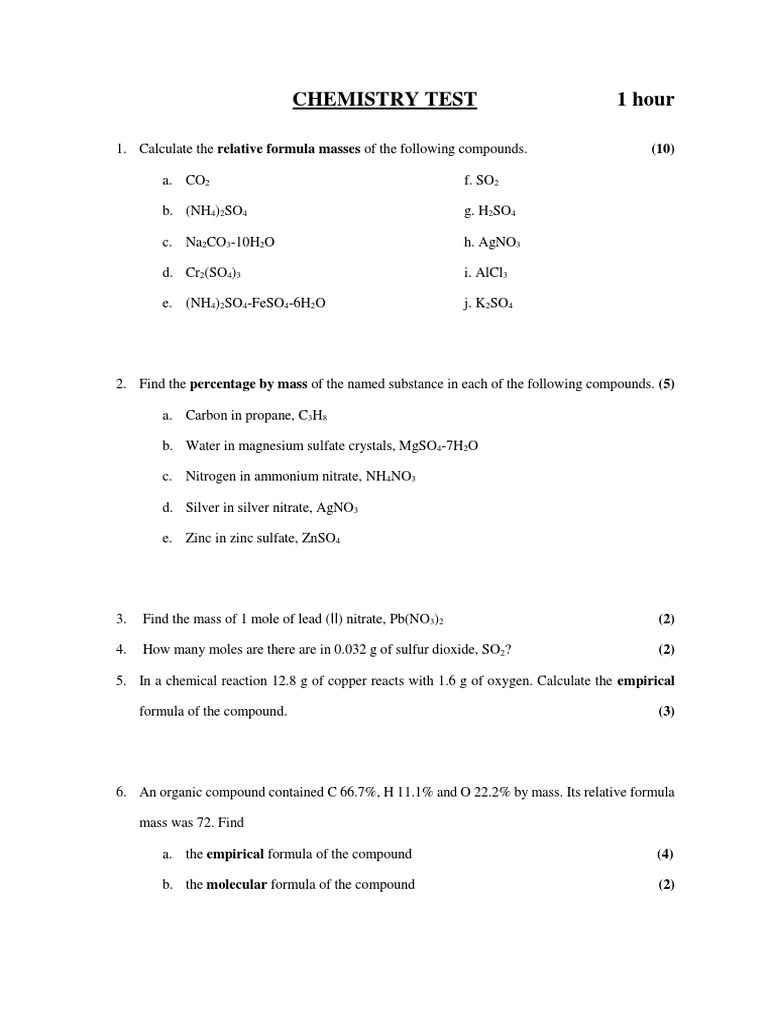 chemistry-questions