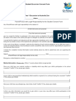 student excursion consent form