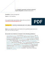 Case Solution For Firstwell Corporation and The Production Mandate Question