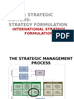 International Strategy Formulation