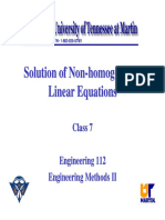 Solution of Non - Homogeneous Linear Equations