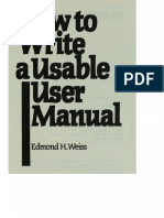 How To Write A Usable User Manual