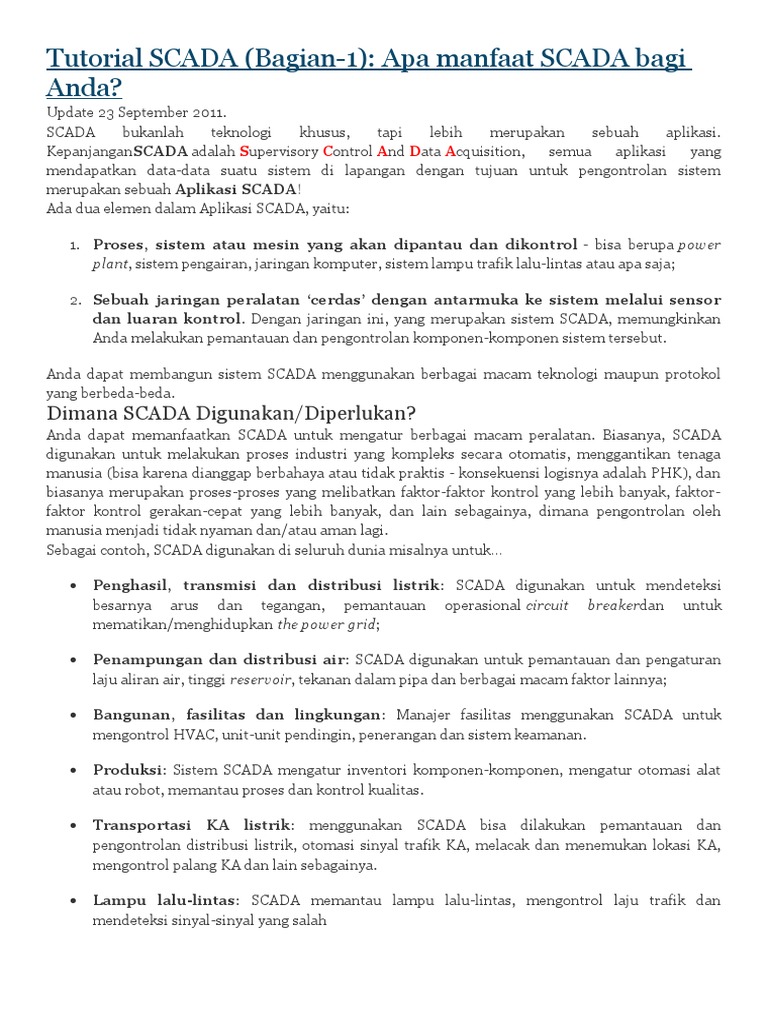 Tutorial SCADA | PDF