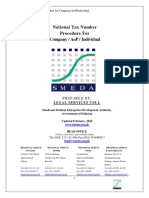 SMEDA National Tax Number Procedure For Company - AoP - Individual