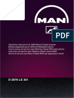 Operating Instructions For MAN Marine Diesel Engines - D2876 LE 301