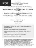 In Re Ranch House of Orange-Brevard, Inc., Debtor. Ranch House of Orange-Brevard, Inc. v. Frieda Gluckstern, as Personal Representative of the Estate of Louis Gluckstern, Deceased, 773 F.2d 1166, 11th Cir. (1985)