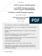 United States v. Helene Donna Alpert, United States of America v. Carl Henry Alpert, 10 F.3d 753, 11th Cir. (1993)