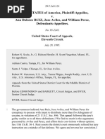 United States v. Ana Dolores Ruiz, Jose Aviles, and William Perez, 59 F.3d 1151, 11th Cir. (1995)