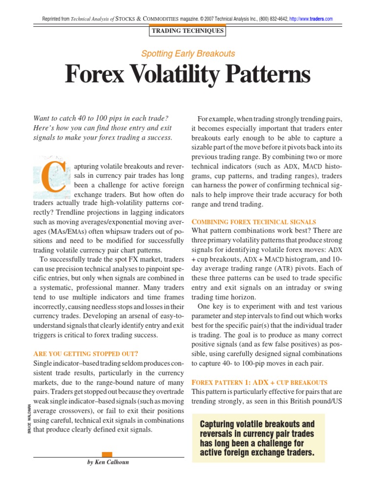 TAS&C - Volatility Patterns 40-100 Pips Per Trade (TAS&C) | PDF ...