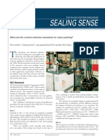 What are the current emission standards for valve packing?