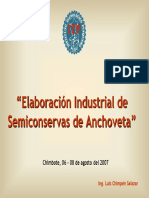 Elaboración de semiconservas de anchoveta