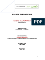 Plan de Emergencias: Nombre de La Empresa