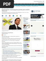 David Cameron, Why Keeping First Past the Post is Vital for Democracy