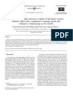 Vapor_liquid Equilibria and Excess Volumes of the Binary Systems